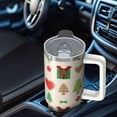 thumbnail image 5 of 30 Oz Christmas Ornaments Tumbler With Handle, Coffee Travel Cup, Holiday Festive Decor, 5 of 5