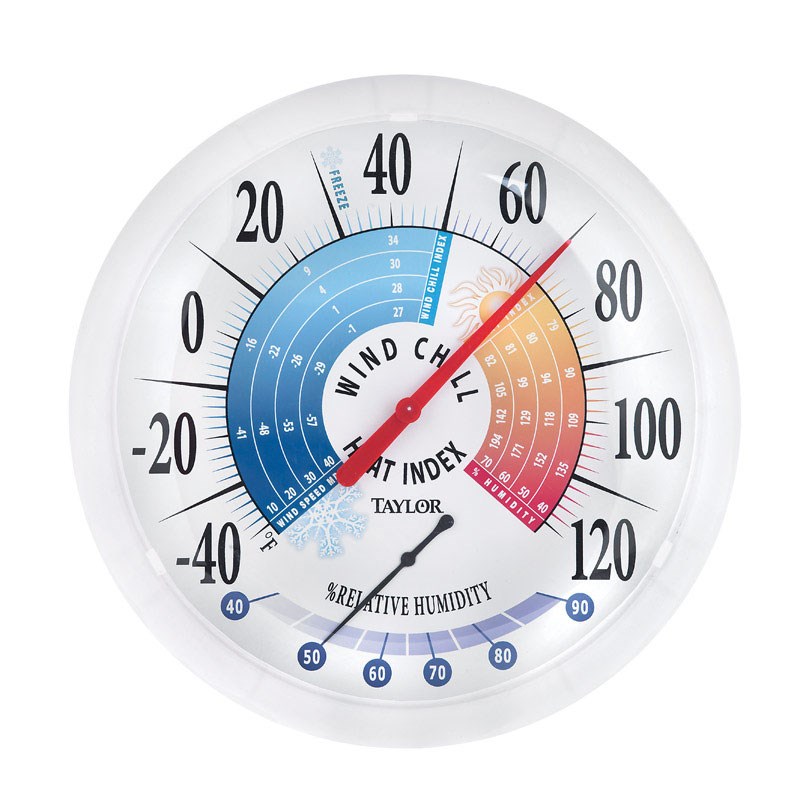 13.25" Wind Chill/ Heat Index Thermometer & Hygrometer