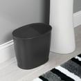 thumbnail image 2 of mDesign  Plastic 2.25 Gallon Slim Trash Can Garbage Wastebasket Bin, Black, 2 of 5