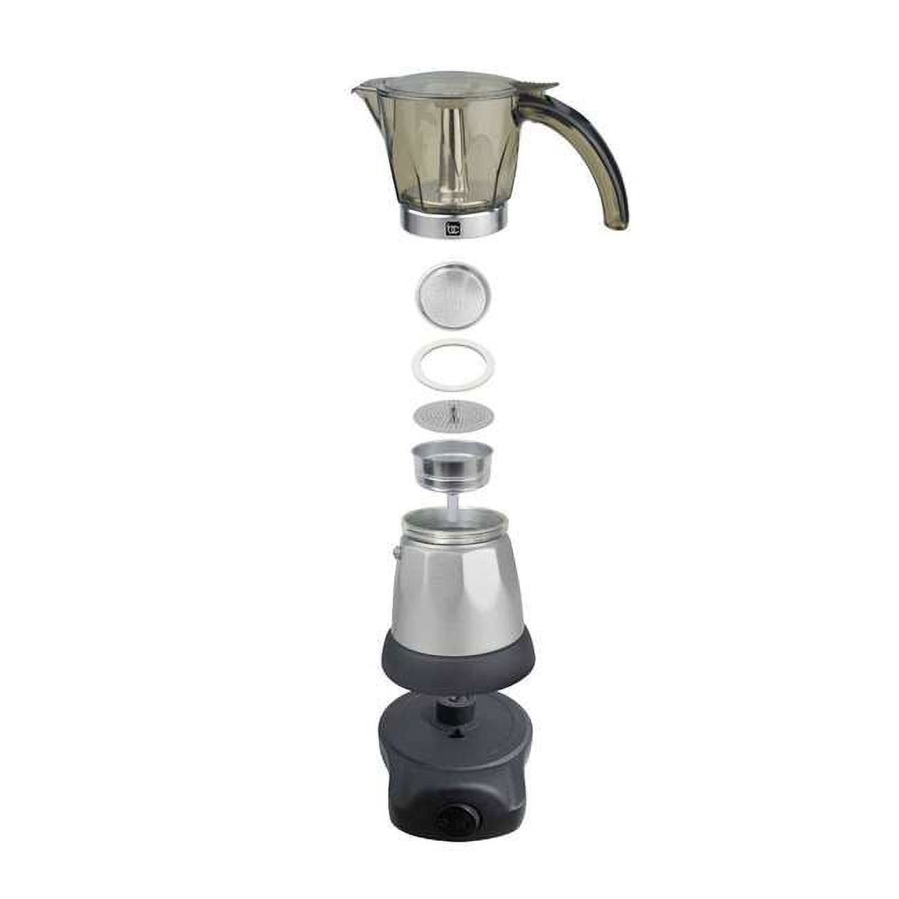 Bene Casa stainless-steel 6-cup stove top espresso maker, dishwasher s