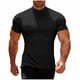 thumbnail image 2 of Blusa y camisa de manga corta con cuello alto para hombre, color liso, informal, a la moda, de manga corta, con cuello alto, capa base, blusa de poliéster para hombre, 2 of 9