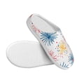 thumbnail image 3 of Lsque Bright Colorful Fireworks Pattern Womens Comfort Cotton on Scuff With Memory Foam and Anti-skid Sole Slipper-39/40, 3 of 7
