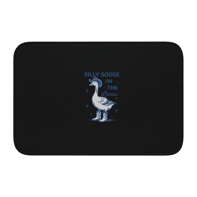 Alfombra de baño antideslizante súper suave Silly Goose On The Loose para baño, cocina, dormitorio, hogar, alfombra de piso, 15,75 x 23,62 pulgadas