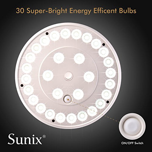 Sunix 30 LED Solar Flag Pole Lights IP65 Waterproof Flagpole Downlight 15-25ft 