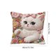 thumbnail image 3 of CaiYueKe Cute Cat Embroidery Pillow Cover - Flocked Velvet Decorative Throw Cushion Sofa Bedroom Living Room Accent Pillowcase, Faux Embroidery Animal Pattern Home Decor Gift for Women, 3 of 7