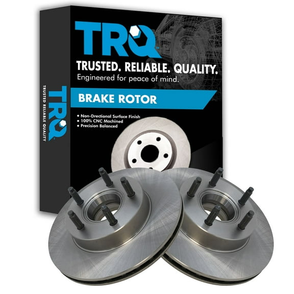 TRQ Front Brake Rotors Set Vented Fits Select 1984-1990 Ford Bronco II 1991-1992 Explorer 1983-1991 Ranger