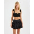 thumbnail image 2 of Sweetheart Neck Crop Top with a Tie Up Detail, 2 of 5