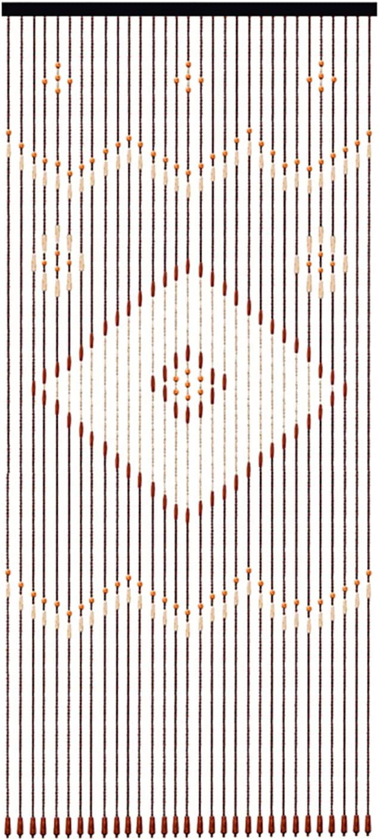 90x208cm 31 Line Retro Wooden Bead Curtain Blinds Door Curtain for Porch Bedroom Living Room Bathroom Curtain Front Door Decor Curtains Home Decor