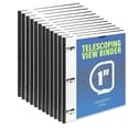 thumbnail image 1 of WOT I Telescoping 3 Ring Binder 1 Inch 12PCS, Flexible Binder with Expandable Spine+Customized Front Cover+Clear Catalog Pocket, 1 Inch Rings Holds 225 She, 1 of 7