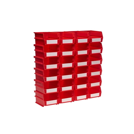 Triton Products® LocBin 5-3/8"L x 4-1/8"W x 3"H Stacking, Hanging , Interlocking Polypropylene Bins, 24ct