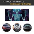thumbnail image 5 of Kdxio Space Skeleton Meditation License Plate Car Front License Plate Car Decoration Car Accessories Front Tag Plate Standard Size, 5 of 8