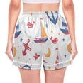 thumbnail image 3 of joogoo Women's Pajama Lounge Shorts Sailing Ship Bottoms Sleep Short M, 3 of 7