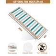 thumbnail image 6 of Teal Green Grey Stripe Stair Treads Non Slip for Steps Classic Modern 7 Pcs Reusable Adhesive Stair Runner Mats for Dogs Elders Carpet Treads Rugs for Staircase 8x30 In, 6 of 7