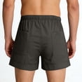 thumbnail image 4 of OSFVNOXV 100% Cotton Shorts for Men Summer Work Shorts Stretch High Waisted Drawstring Lounge Sleep Shorts with Multi-Pockets, 4 of 9