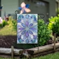 thumbnail image 3 of Purple Blue Floral Stained Glass Garden Flag 28X40 Double Sided Yard Flags for Outside Outdoor All Seasonal Decoration, 3 of 6