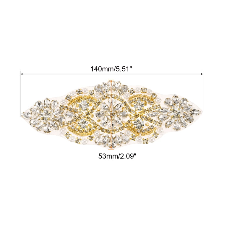 Uxcell Rhinestone Bridal Belt, Crystal Applique Belts  display picture 3