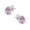 pink, variant on Sterling Silver Tear Drop Purple 5X7 mm CZ Stud Earring
