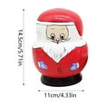 thumbnail image 3 of zhmrfg 10th Floor Santa Claus Russian Nesting Doll 5.71×4.33" Wooden Holiday Decor Collectible Toy Set for Christmas Mantel Shelf Tabletop Gift Family Celebration Home Display, 3 of 6