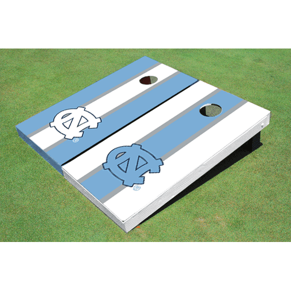University of North Carolina "UNC" Alternating Long Stripe Cornhole Boards