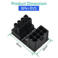 thumbnail image 5 of 8 ATX Pin 2x 180 grados Conector giratorio en ángulo Desktops GPU Adaptador de corriente Hugtrwg Para estrenar, 5 of 5