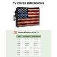 thumbnail image 2 of American Flag Outdoor Tv Cover 60 To 65 Inch, Red Striped Blue Star Waterproof And Weatherproof Tv Covers Tv Display Protectors For Outside Flat Screen Tv 58x37x4.5In, 2 of 6