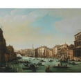 thumbnail image 2 of Giuseppe Bernardino Bison 24x20 Gold Ornate Framed and Double Matted Museum Art Print Titled - Venice Canal Grande with Ponte Rialto, 2 of 4