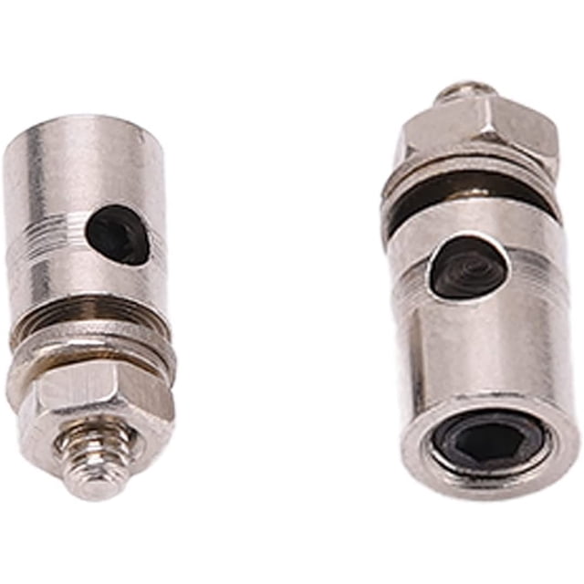 Connecteurs de Tige de Poussée RC, Connecteurs de Tige de Poussée RC Argentés en Acier Inoxydable Réglables 10pcs RC Bouchons de Liaison de Connecteur de Tige de Poussée de 1,8 Mm pour Pièces d'Avion Modèle Rc51101