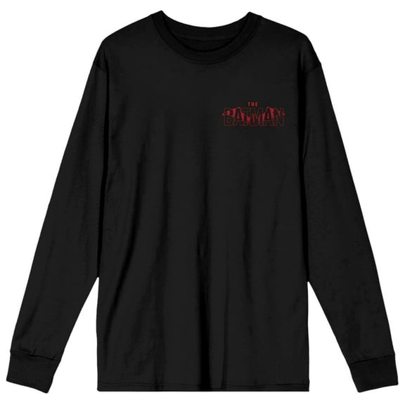 Batman Movie S Logo Men's Black Long Sleeve Tee-S