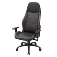 thumbnail image 6 of Gra Faux Leather Gaming Chair Desk Seat, Black and Red, 6 of 8