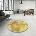 thumbnail image 4 of Ahgly Company Machine Washable Indoor Rectangle Transitional Bold Yellow Area Rugs, 8' x 12', 4 of 7