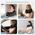 thumbnail image 6 of Skechers Travel Neck Pillow,U Shaped Memory Foam Neck Travel Pillow,Breathable Mesh Fabric,Adjustable Strap,Ideal for Car,Office,Plane&Long Distance Travel,Black, 6 of 8