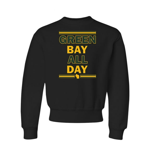 Youth Green Bay All Day Crewneck Sweatshirt