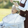 thumbnail image 4 of LOLIPPYY Durable White Hair Cutting Cloak with Groove Design for Salon and Home 2Pcs, 4 of 5