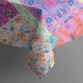 thumbnail image 5 of Multicolor Ethnic Flower Patchwork Pattern Square Tablecloth,Waterproof Square Table Cover,Wipeable Spillproof Washable Table Cover for Home Kitchen Party Decor 42"X42"(107x107cm), 5 of 6
