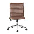 thumbnail image 6 of Boss Office Products Vinyl Armless Hospitality Task Chair with Casters, Brown, 6 of 10