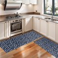 thumbnail image 3 of Kitchen Rugs Sets Of 2,Dark Blue Christmas Snowflake Pattern Anti Fatigue Kitchen Mat Rugs Non Slip Washable,Decorative Kitchen Floor Mats for Kitchen,Sink,Laundry,17"X47", 3 of 5