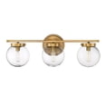thumbnail image 2 of Trade Winds Linda 3-Light 24" Bathroom Vanity Light in Natural Brass, 2 of 6