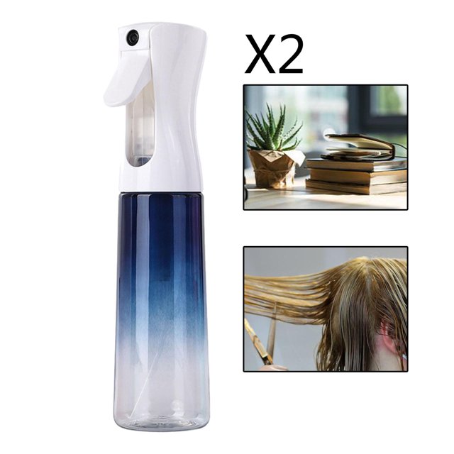 Botella de spray para el cabello 2x Fino para la limpieza del cabello Limpieza de la piel de la piel Gradiente azul Macarena Botella de spray de pelo