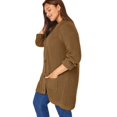 thumbnail image 3 of Woman Within Plus Size Button-Front Shaker Cardigan Sweater, 3 of 6