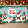 thumbnail image 6 of Decorative Design Merry Christmas Banner Gift Boxes Santa Claus Snow for Winter Party Holiday Celebration Family Gathering, 6 of 9