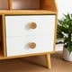 thumbnail image 2 of tiradores de cajón de ratán, redondos y de madera tejida, estilo bohemio, para puertas de armarios, muebles de madera y cajones con tornillos, 2 of 7