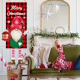 thumbnail image 4 of 2Pcs Christmas Themed Front Door Banner Hanging Decor Porch Sign Cloth Ornament Holiday Decoration, 4 of 6