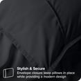 thumbnail image 4 of Bare Home Pillow Sham Set - Premium 1800 Collection - Double Brushed - Euro, Black, 4 of 7