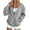 L0254 Gray, variant on Women's Button-down Snap-button Sweatshirt Casual Long Sleeve Lightweight Knitted Sweaters Loose Fit