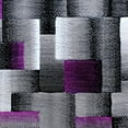 thumbnail image 6 of Emma + Oliver 2x7 Modern Cubist Olefin Accent Runner Rug in Gradient Shades of Black, Gray and Purple with Natural Jute Backing, 6 of 6