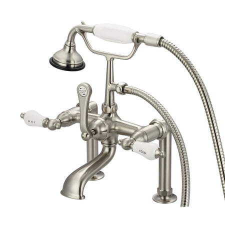 Water Creation Vintage Classic F6-0006 Deck Mount Tub Faucet and Handheld Shower
