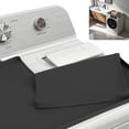 thumbnail image 6 of Dongyi 26x18 Inch Silicone Washer Dryer Top Cover - Non-Slip Waterproof Protector Mat with Lint Trap Hole, Fits Most Top-Load Machines (Black), 6 of 12