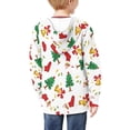 thumbnail image 4 of Suhoaziia White Ugly Christmas Zip Up for Kids Girls Size 6-7 Xmas Tree Bells Print Sweatshirt Long Sleeve Hoodie Sweatshirts Jacket Trendy Outdoor Activities Clothes with Pocket, 4 of 5