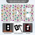 thumbnail image 3 of Yayeee Duplex Wall Plate 1-Gang 4.5"x2.7" Home Receptacle Light Switch Decorative Outlet Cover, Beige Retro Pattern, 3 of 7