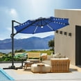 thumbnail image 2 of 10FT Solar Patio Umbrella with LED Lights, 360° Rotation Offset Cantilever Umbrella with Adjustable Tilt., 2 of 6